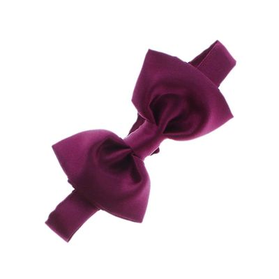 My Lello Classic Boy's Pre- Tied Satin Adjustable Bow Tie Solid Formal Tuxedo Style - Wine