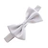 My Lello Classic Boy's Pre- Tied Satin Adjustable Bow Tie Solid Formal Tuxedo Style - Gray view 1