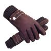 FUFU Gloves Wind-Proof and Cold-Proof Gloves, with Touch Screen Fingers, Cold-Proof and Warm Gloves, Suitable for Working in Cold Weather (Color : A)