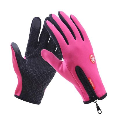 FUFU Gloves Warm Gloves, Winter Gloves Thin Warm Gloves Non-Slip Touch Screen Gloves Cycling,Running Driving Cycling Motorcycle (Color : Pink)