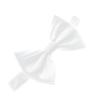 My Lello Classic Baby Pre- Tied Satin Adjustable Bow Tie Solid Formal Tuxedo Style - White view 1