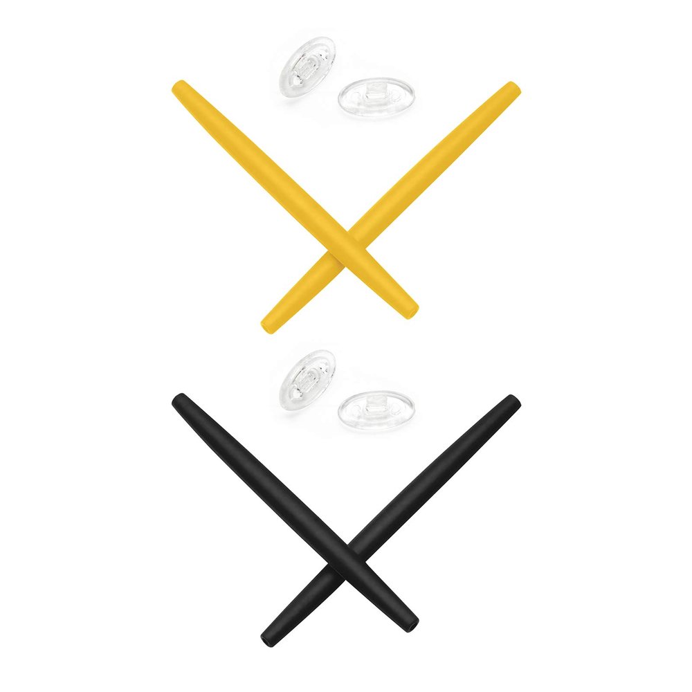 Mryok 2 Pair Replacement Earsocks Nosepiece for Oakley Transistor - Yellow & Black