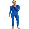 Lejafay Men's Adult Spandex Dancewear Zentai Suit Full Body Skin Tight Jumpsuit Costume Blue Large view 2