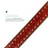 35158 Women's Belts Rhinestone Belt Fashion Western Cowgirl Bling Studded Design Leather Belt 1-3/8"(35mm) wide (Red, 34'' M) view 4