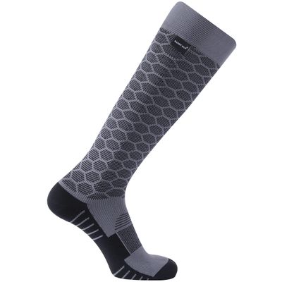 RANDY SUN Waterproof Sports Socks, Wet Weather Trail Running Gear for Women and Men Wading Socks Grey& Black, Small