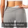 Soothfeel Women's Joggers with Zipper Pockets High Waisted Athletic Workout Yoga Pants Joggers for Women Light Grey view 3