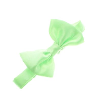 My Lello Classic Baby Pre- Tied Satin Adjustable Bow Tie Solid Formal Tuxedo Style - Mint
