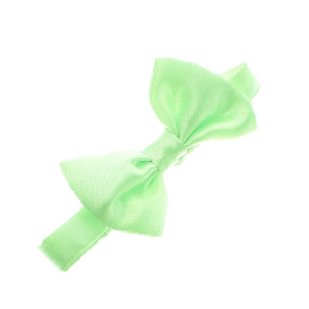 My Lello Classic Baby Pre- Tied Satin Adjustable Bow Tie Solid Formal Tuxedo Style - Mint
