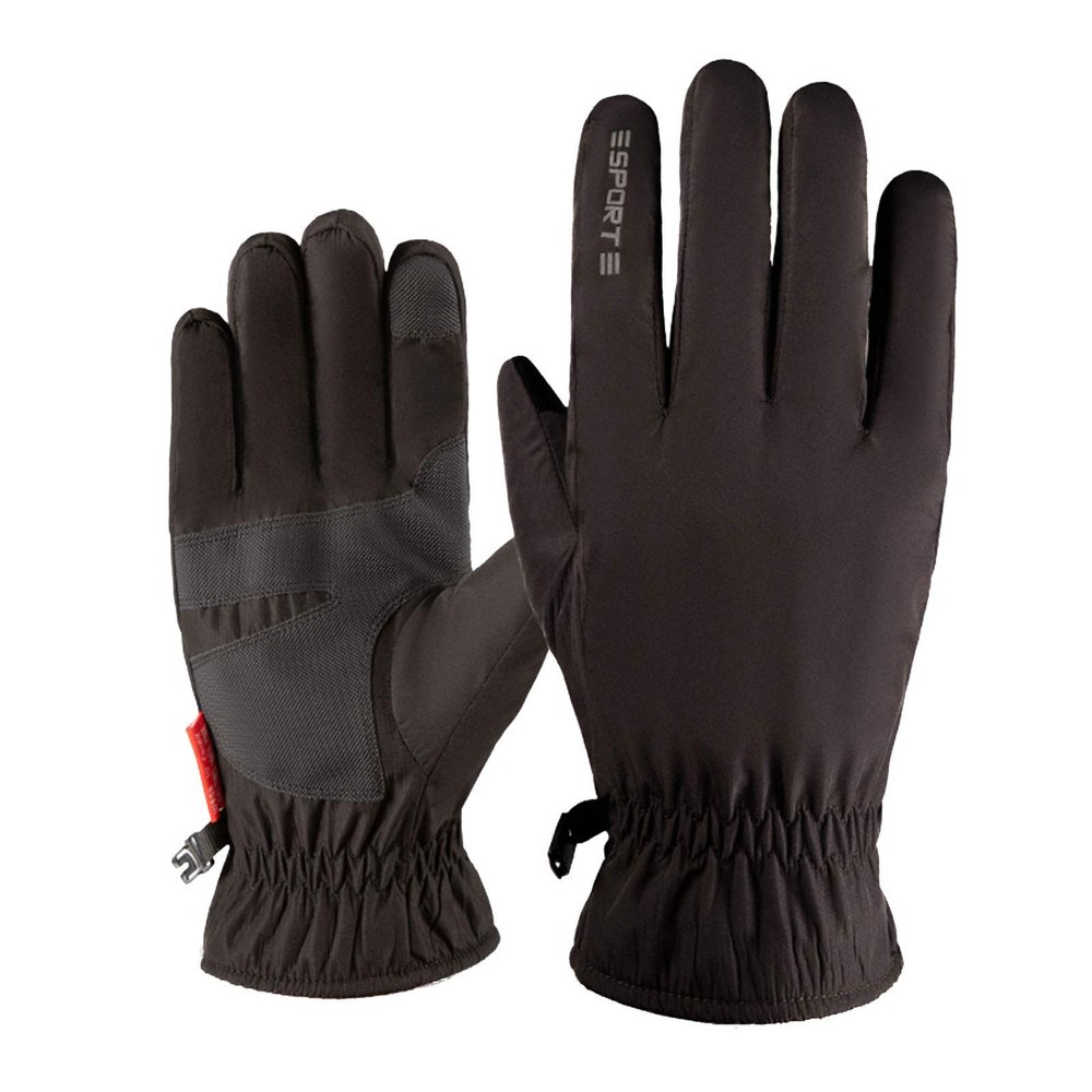FUFU Gloves Running Gloves Cycling Gloves Winter Gloves, Touch Screen Gloves Cold Weather Running, Cycling, Walking (Color : Black)