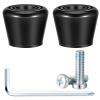 5 Pieces Roller Skate Toe Stoppers Set Include 1 Pair of Roller Toe Stops for Quad Skates Rubber Brake 1 Handy Wrench and 2 Screws(Black) view 1