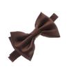 My Lello Classic Men's Pre- Tied Satin Adjustable Bow Tie Solid Formal Tuxedo Style - Brown view 1