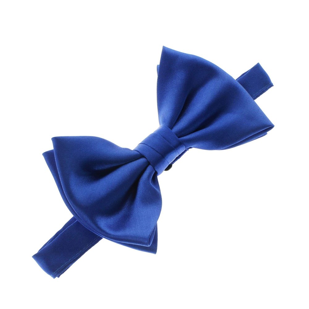 My Lello Classic Baby Pre- Tied Satin Adjustable Bow Tie Solid Formal Tuxedo Style - Royal Blue