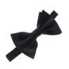My Lello Classic Men's Pre- Tied Satin Adjustable Bow Tie Solid Formal Tuxedo Style - Black view 1