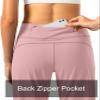 Soothfeel Women's Joggers with Zipper Pockets High Waisted Athletic Workout Yoga Pants Joggers for Women Pink view 3