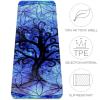 LEVEIS Yoga Mat Tree of Life Symbol Thick Non Slip Exercise Workout Mats for Home Gym Floor Travel view 2
