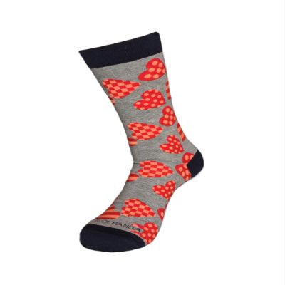 Sock Panda Heart Pattern Sock (Love) Sock from the (Adult Medium)