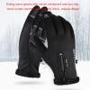 FUFU Gloves Cycling Gloves,Winter Waterproof Touchscreen Gloves Windproof Thermal Gloves Gloves with Non-Slip Full Finger for Cycling (Color : Black) view 2