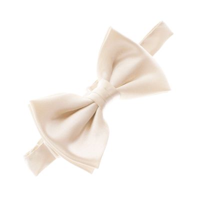 My Lello Classic Boy's Pre- Tied Satin Adjustable Bow Tie Solid Formal Tuxedo Style - Champagne