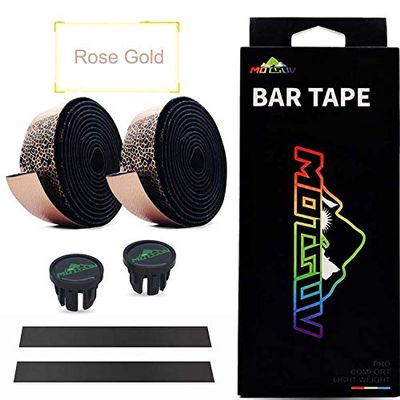 VXM Road Bicycle Handlebar Tape Cycling Protect Antiskid Bar Tape Road Bike Waterproof EVA Tape Wrap (Gold)