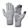 FUFU Gloves Winter Touch Screen Gloves Non-Slip Warm Gloves Work Outdoors Camping Hiking Running Cycling (Color : Grey)