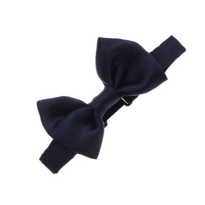 My Lello Classic Baby Pre- Tied Satin Adjustable Bow Tie Solid Formal Tuxedo Style - Dark Navy