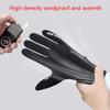 FUFU Gloves Cycling Gloves, Touch Screen Gloves Windproof Thermal Gloves Anti Slip Winter Warm Gloves Outdoor Running Climbing (Color : Black, Size : X) view 4