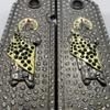 Custom 1911 Grips st Jude Black Gold Full Size for 45/38 Super Colt Metal with Zirconia view 3