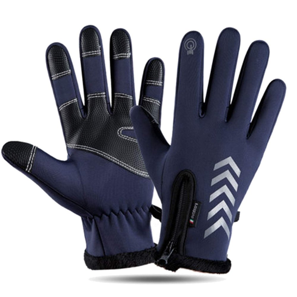 FUFU Gloves Running Gloves, Touch Screen Gloves, Winter Gloves, Sports Elastic Thin Gloves, Black, Blue, Gray (Color : Blue)