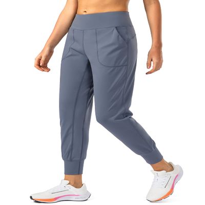 Soothfeel Women's Joggers with Zipper Pockets High Waisted Athletic Workout Yoga Pants Joggers for Women Dusty Blue