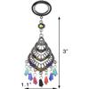 00G 10mm 316L Surgical Steel Bohemian Multicolor Crystal Tassel Dangle Ear Gauges Piercing Flesh Tunnels Plugs Statement Earrings view 2