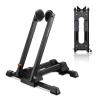 ROCKBROS Foldable Bike Stand Floor Alloy Bicyle Stand Folding Indoor Parking Wheel Holder Fit 20-29 (Black) view 1