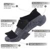Hissox Black Golf Socks, Mens Womens Low Cut Athletic Cushion Copper Socks Moisture Wicking Running Jogging Tennis Trekking Anti Odor Socks for Smelly Feet 6 Pairs Black,L view 4