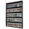 Lockable 35 Graded Sports Card Display Case, for Football, Baseball, Basketball, Hockey Cards (Vertical-Black Finish) view 1