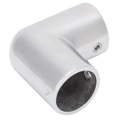 Boat Rod Rail Tube Rod Rail Fitting Marine Boat Accessories Rod Rail Fitting 90 Degrees Elbow Yacht Hand Pipe Fittings Connector(25mm)