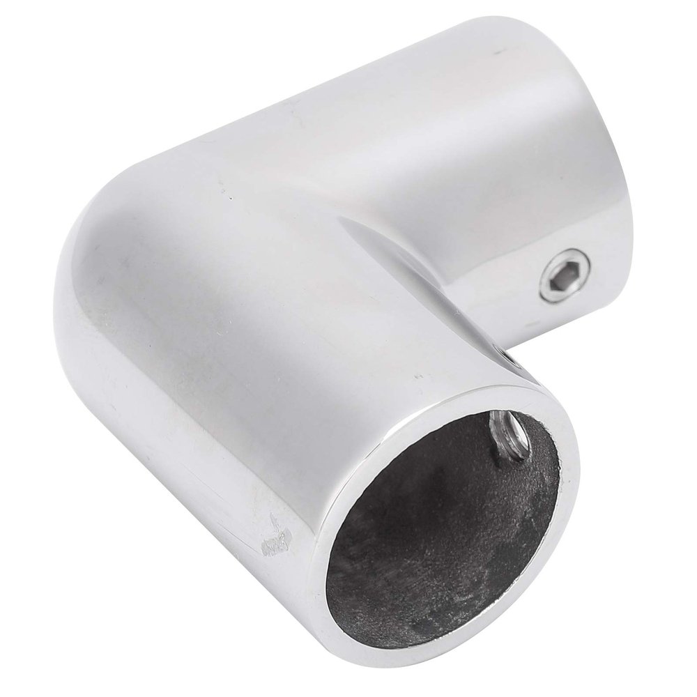 Boat Rod Rail Tube Rod Rail Fitting Marine Boat Accessories Rod Rail Fitting 90 Degrees Elbow Yacht Hand Pipe Fittings Connector(25mm)