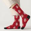 Novelty Custom Face Socks, Personalized Picture Printed Socks for Men, Women (Red, Medium) view 2