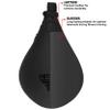 FISTRAGE Speed Ball Boxing Leather MMA Muay Thai Training Punching Dodge Striking Bag Kit Hanging Swivel Workout Speedball Kicking Platform (Black) view 2