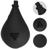FISTRAGE Speed Ball Boxing Leather MMA Muay Thai Training Punching Dodge Striking Bag Kit Hanging Swivel Workout Speedball Kicking Platform (Black) view 3