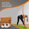 Pete's Choice Cork Yoga Blocks & Straps (2 of each) - Extra Firm, Eco Friendly, Natural Cork, Cotton Straps - Home Yoga Kit view 4