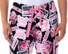 Mean Girls Womens' Burn Book Sleep Lounge Pajama Pants (XL) Pink/Black view 3