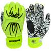 Spiderz Adult Hybrid Batting Gloves Pair SM Neon Yellow | Black view 1