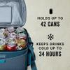 Coleman Sportflex 42-Can Wheeled Soft Cooler, Leakproof Cooler with Heavy-Duty Wheels & Expandable Pockets, Keeps Contents Cold up to 34 Hours view 2