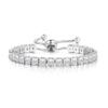 MVONCITY Women's Cluster Bolo Tennis Bracelet Adjustable Sparkling CZ Crystal Slip Full Diamond Halo Slider Pull Chain Bracelet view 1