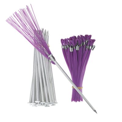 Trail Chasers Ground Marking Whiskers 6 Inch Purple Field Marking Equipment, Lightweight & Durable Ground Markers, 25 Pack