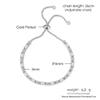 MVONCITY Women's Cluster Bolo Tennis Bracelet Adjustable Sparkling CZ Crystal Slip Full Diamond Halo Slider Pull Chain Bracelet view 2