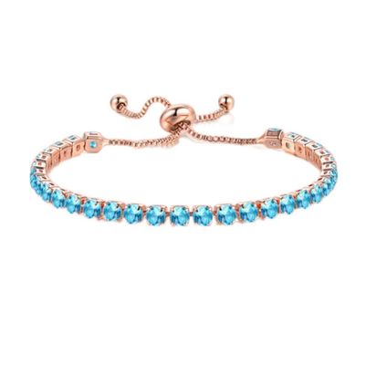 MVONCITY Women's Cluster Bolo Tennis Bracelet Adjustable Sparkling CZ Crystal Slip Full Diamond Halo Slider Pull Chain Bracelet