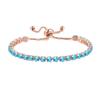 MVONCITY Women's Cluster Bolo Tennis Bracelet Adjustable Sparkling CZ Crystal Slip Full Diamond Halo Slider Pull Chain Bracelet