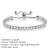 MVONCITY Women's Cluster Bolo Tennis Bracelet Adjustable Sparkling CZ Crystal Slip Full Diamond Halo Slider Pull Chain Bracelet view 2