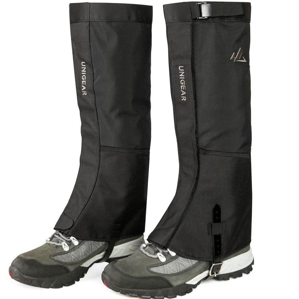 Unigear Snow Leg Gaiters, Waterproof Boot Gaiters for Hiking Walking Climbing Hunting Skiing 1000D Fabric (X-Large)