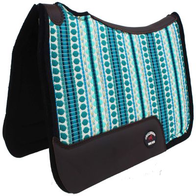 CHALLENGER Horse Saddle PAD Western Pony 23"x13" Contoured Cotton Fleece Lined Turquoise 39RT08TRP